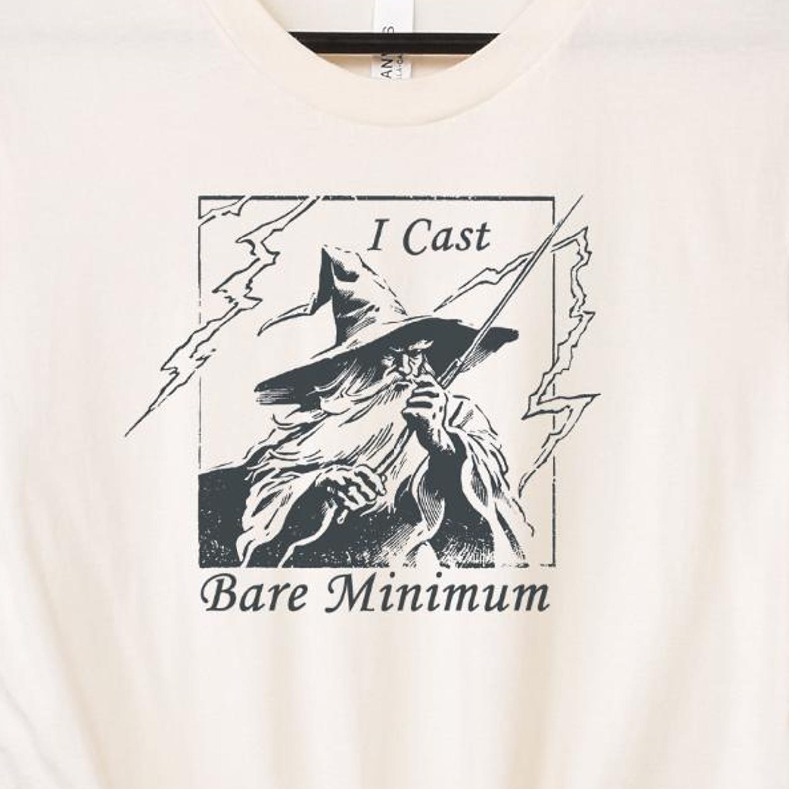 Funny Wizard Shirt I Cast Bare Minimum - T-shirt T-shirt Tee Shirts T-shirts Tees Weird Weirdcore Meme Trending Trendy Medieval Ren 3XL