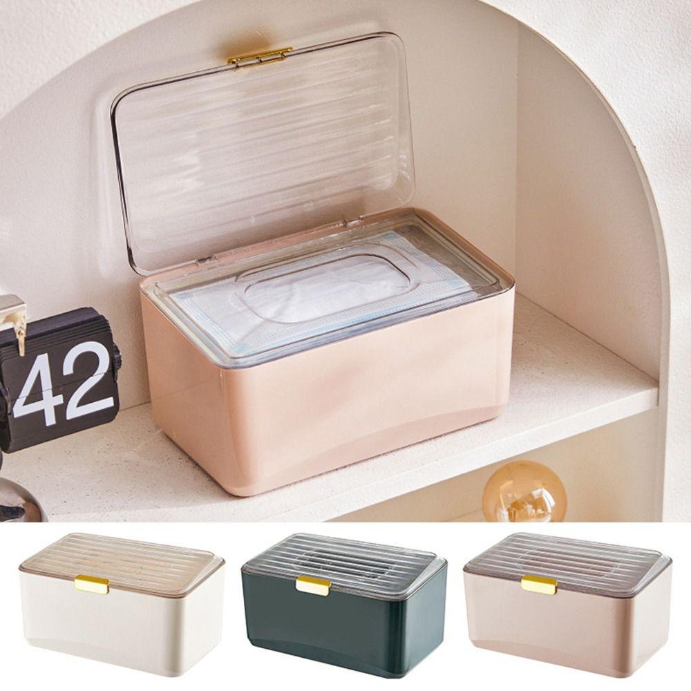 

Большая вместительная коробка для хранения масок Пластиковая коробка для хранения салфеток Диспенсер для влажных салфеток Детские влажные салфетки