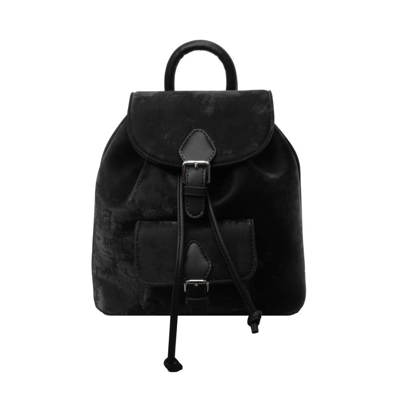 Fashion bag women's new simple retro college style backpack casual texture portable small backpack