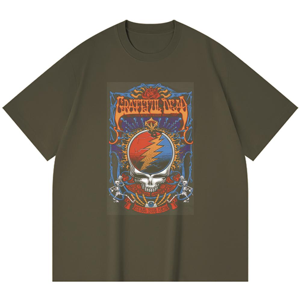 230 Gsm 100% Cotton Heavy Metal T-Shirt  Rock Band Popular Music Print Unisex Heavy Cotton T Shirt