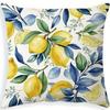 Bohemian Lemon Geometric Pillow Covers Blue Pattern Cushion Covers Zippered For Sofa Living Room Outdoor Home Decor Style
