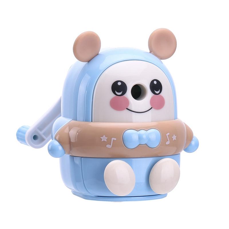 Creative Adjustable Thickness Cartoon Hand-Crank Lead Pencil Sharpener, Bite-Proof for Children.