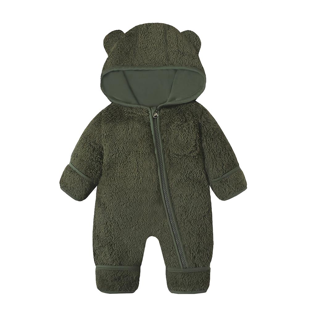 Infant Romper Set Baby Crawling Suit Thick Warmth Newborn Flannel Outfit
