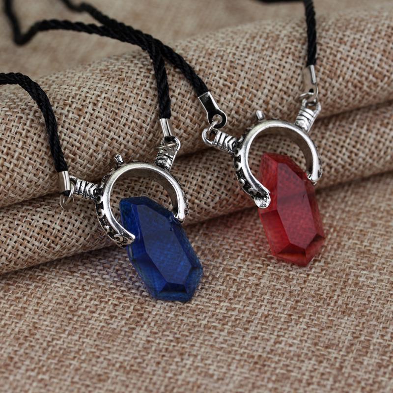 Pendant Necklace Devil Hunter Dante Perfect Amulet Red Crystal Necklaces for Women Men Choker Jewelry