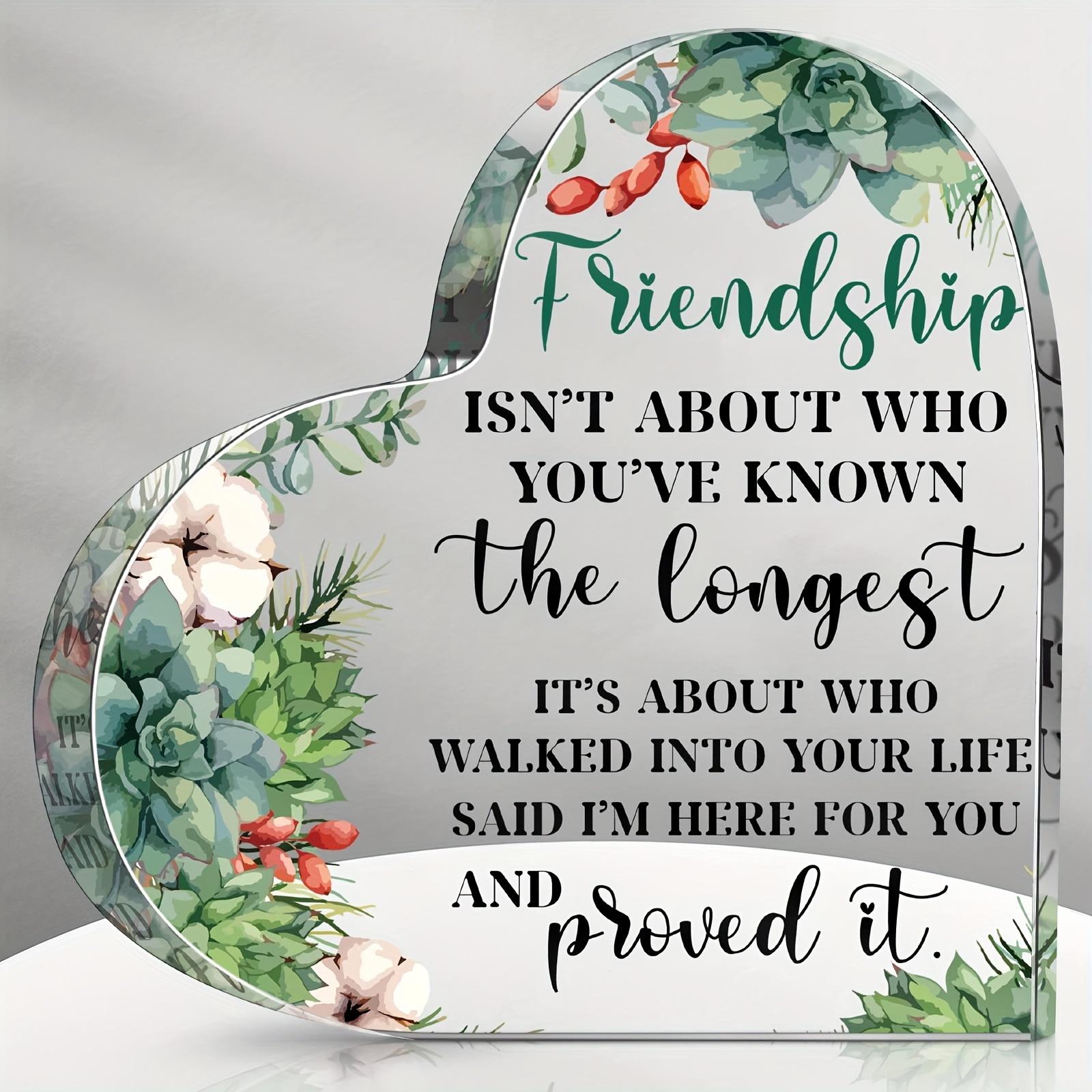 

1pc Acrylic Friendship Gifts for Female Friends Cheer Up Gifts for Girlfriends Farewell Gifts Birthday Gifts for Friends- Acrylic Desktop Ornament 10*10cm