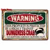 Vintage Warning Funny Animals Metal Sign Chicken Sheep Pig Octopus Wall Poster for Private Wall Painting Decor WY