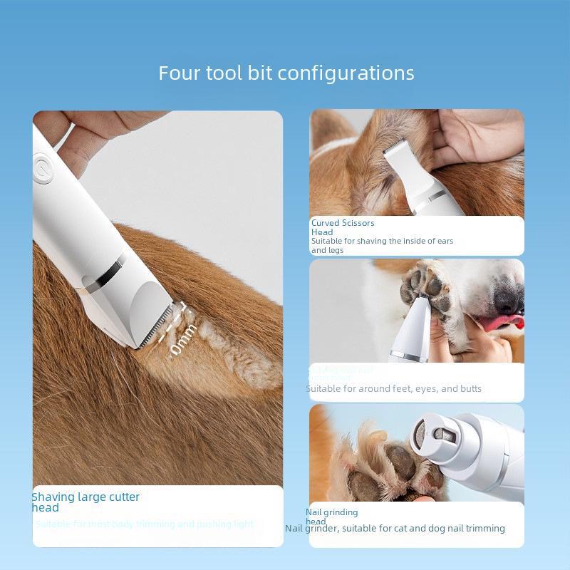 Pet Electric Hair Clipper & Suction for Cats and Dogs – Bass Foot Hair Removal Clipper for Grooming