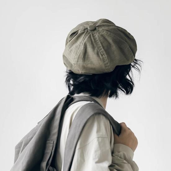 Dámský baret Vintage styl Jednobarevný Japonský styl Nastavitelný obvod hlavy Krátká krempa Malířský klobouk Každou příležitost Newsboy Cap
