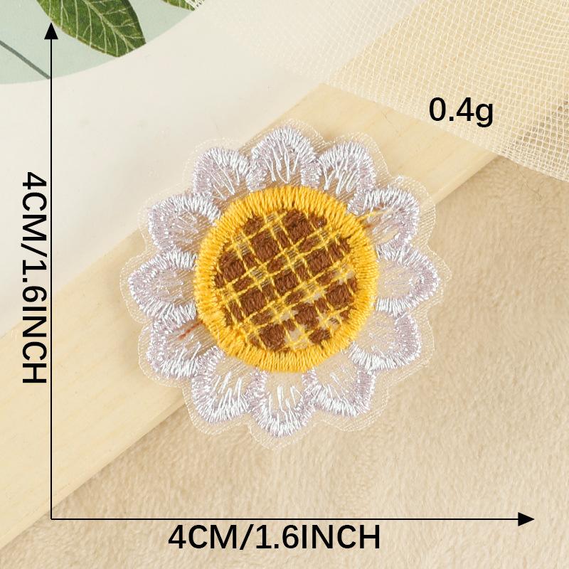 

Computer Embroidery Label Lace Sunflower Cloth Label Clothing Accessories Hand Account Diy Accessories Badge Accessories Embroidery Cloth Sticker G3R-c-2-6