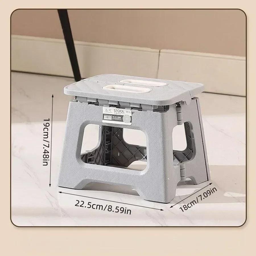 Portable Folding Stool for Outdoor Activities - Thickened Plastic, Lightweight Design