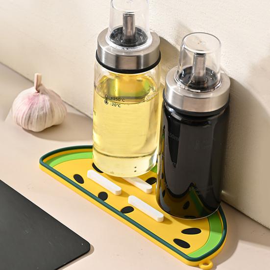 Topfdeckelhalter Wassermelonenform Küchenhelfer Hitzebeständige Silikon-Topfunterlage Mehrzweck-Isolierung Topfabdeckung Rutschfest