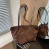 Wildleder-Schultertaschen für Damen Große Wildleder-Tragetaschen Leichte Unterarmtasche Lässige Shopper-Handtasche Uni-Farbe Reise-Beuteltaschen