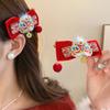 Tassels Chinese Tassel Bow Hairpin Lion Dance Flocking Hair Clip  Masquerade Party