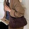 Multiple Pockets Nylon Shoulder Bag Grid Hobo Bag Sweet Bow Crossbody Bag  Outdoor