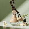 1/2/4Pcs Refillable Car Essential Oil Diffuser Bottle 6Ml Empty Car Air Freshener Pendant Perfume Glass Bottle With Wooden Caps