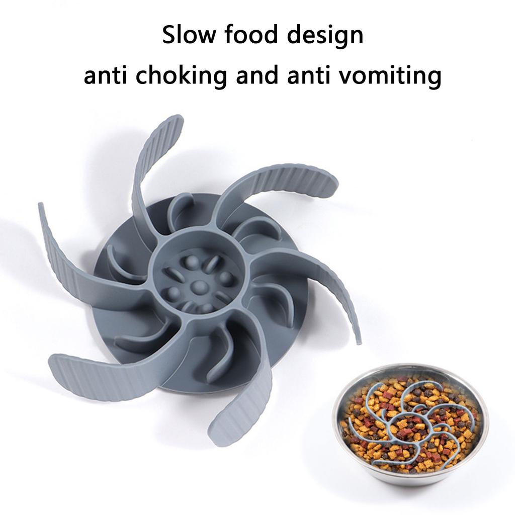 Slow Feeder Dog Bowl Insert With Strong Suction Cup NonSlip Silicone Pet Food Dispenser For Healthy Eating And Digestion