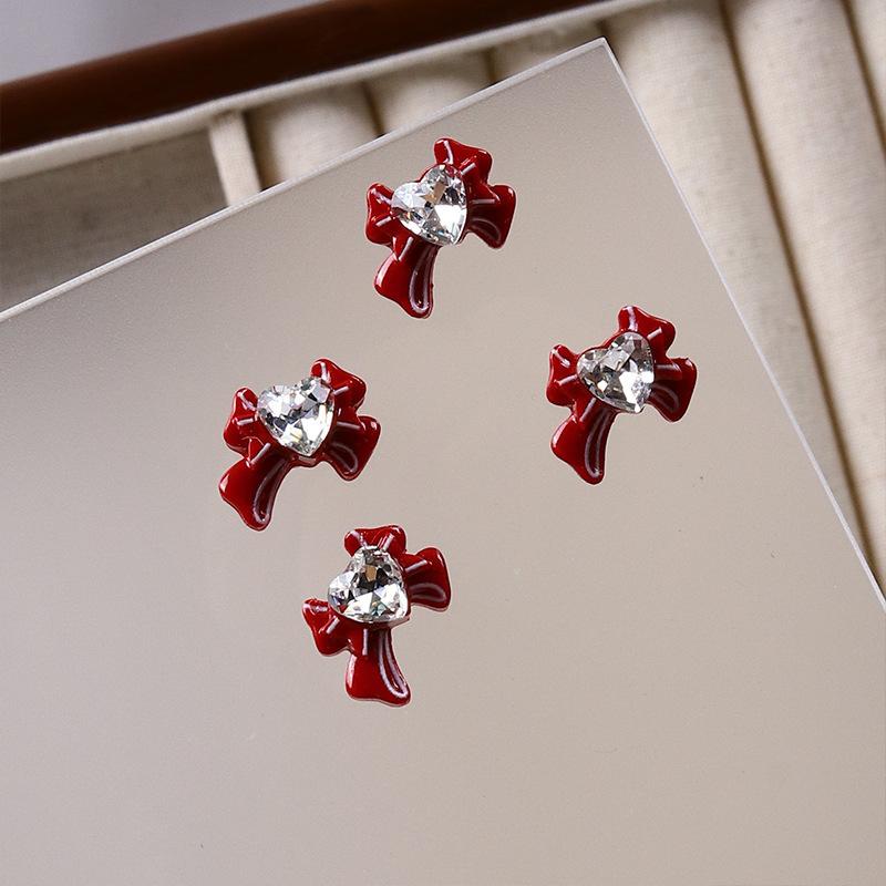 50Pcs Nail accessory - bow-shaped Nail accessory -shaped resin bow for nails Nail accessory
