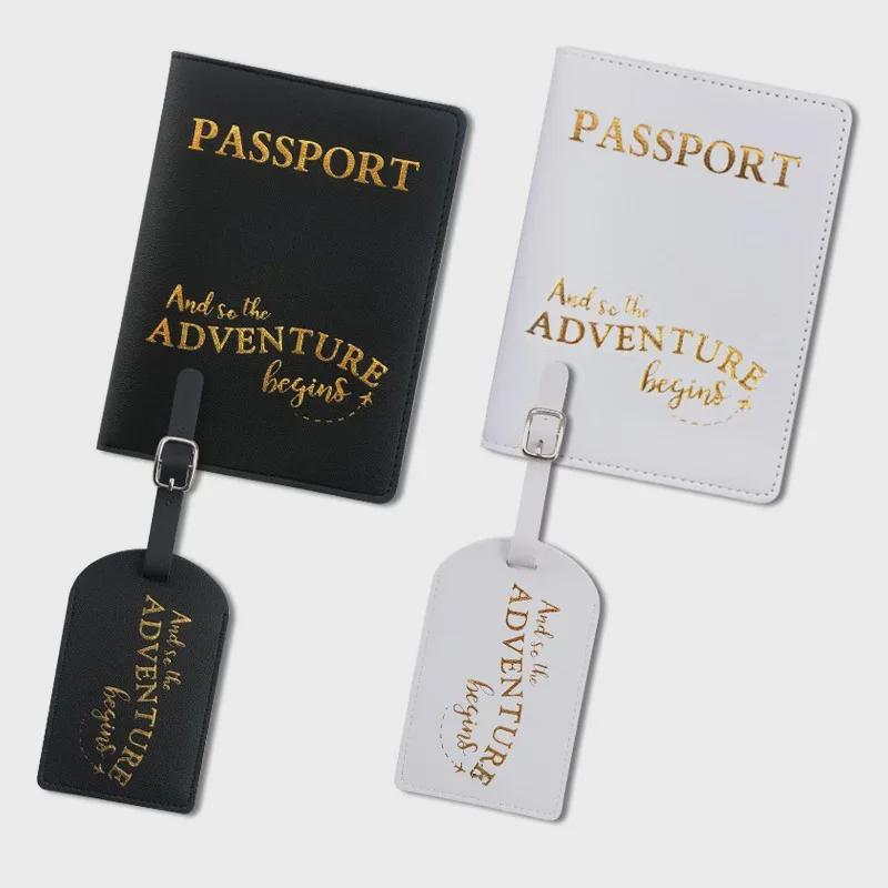 Reisepasshülle und Gepäckanhänger für den grenzüberschreitenden Check-in für Paare