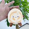 Plush Adorable Short Meat Bun Keyring Creative Doll Soft Toy For Unique Bag Hangers