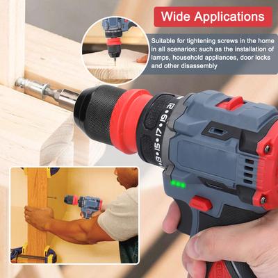 16.8V 2in1 Lithium Drill Electric Screwdriver Multifunction Power Tool Torque Brushless Motor