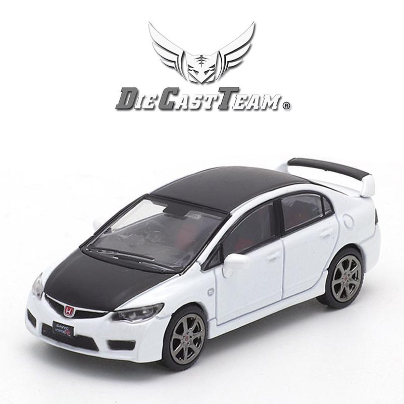 DCT 1/64 FD2 Model 8th Generation Honda Civic Type R Car Alloy Motor Vehicle Diecast Metal Model Kids Xmas Gift Toys for Boys