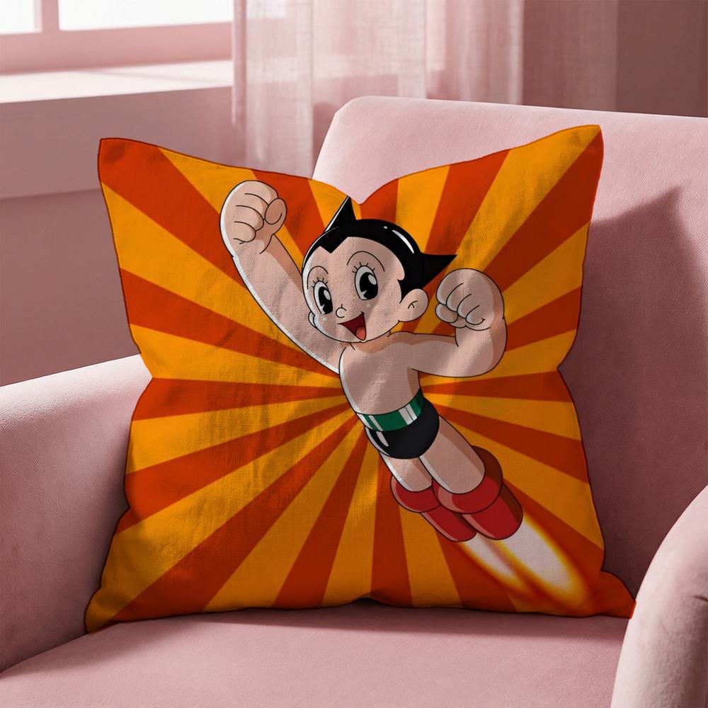 Cartoon A-AstroboyS Cushion Cover Multi-Scene Pillow Cover for Home & Car - Reversible, Soft & Durable for Daily Use