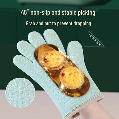 Heat-Resistant Non-Slip Silicone Oven Gloves 