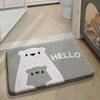 Bathroom door absorbent cartoon imitation cashmere toilet carpet toilet door mat toilet non-slip floor mat