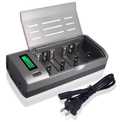 PALO 4 sloty LCD displej Nabíjačka batérií pre Nimh Nicd 1,2 V AA AAA CD veľkosť alebo 9 V nabíjateľná batéria rýchlonabíjačka