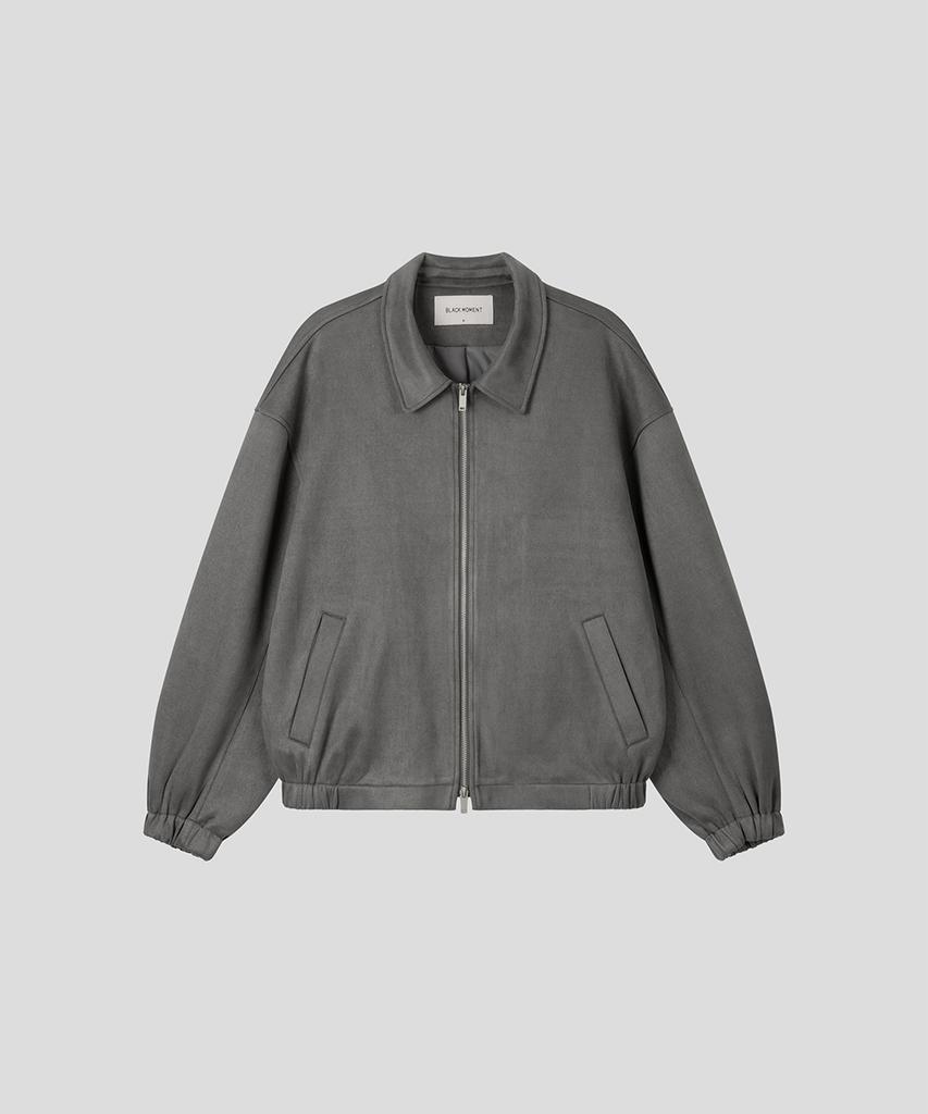 Black Moment Signature Suede Oversized Jacket 2Way [Grey]