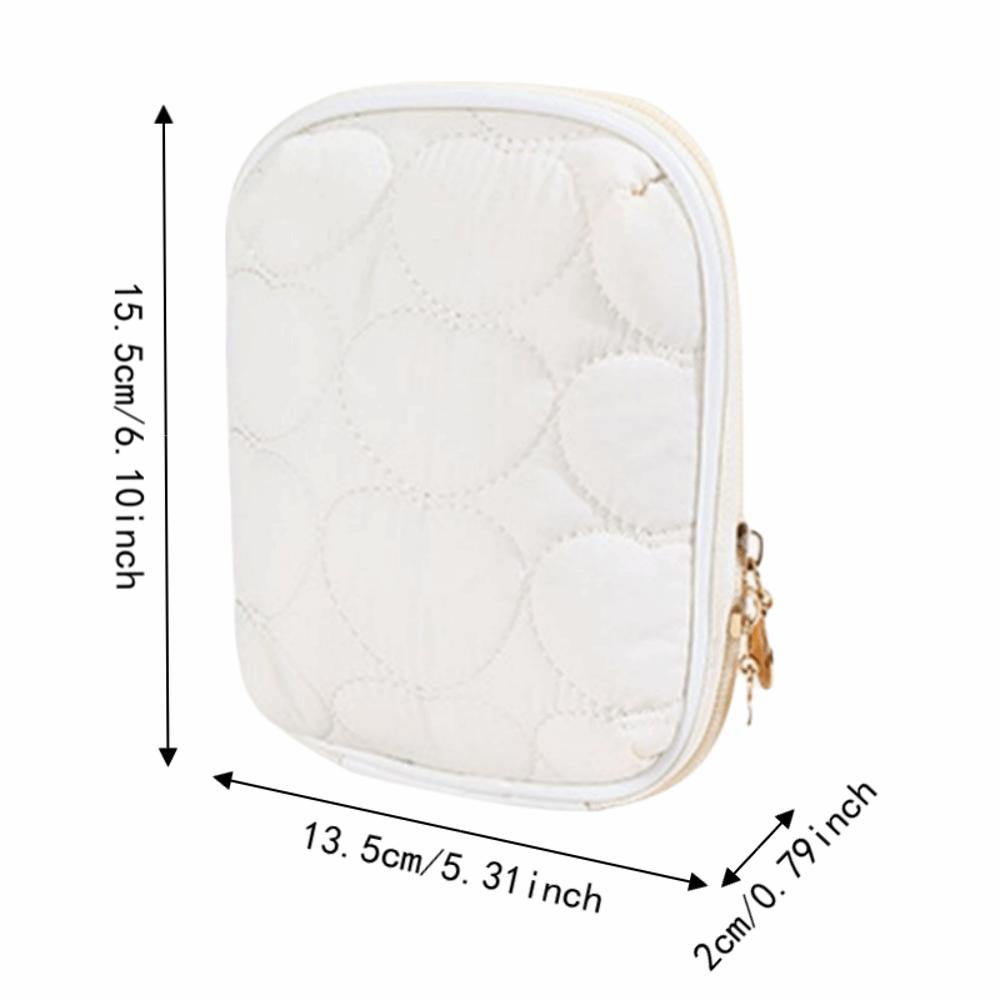 Zipper Mini Storage Case Lightweight Cosmetic Pouch Elegant Makeup Bag  for Women