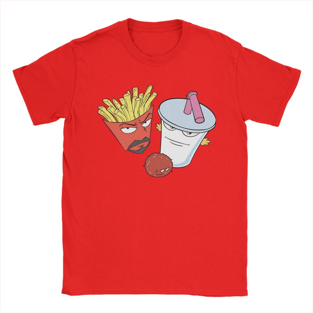 Freizeit Frylock Meatwad Master Shake Aqua Teen Hunger Force T-Shirts Unisex Rundhals-T-Shirts Kurzarm-T-Shirt Kleidung