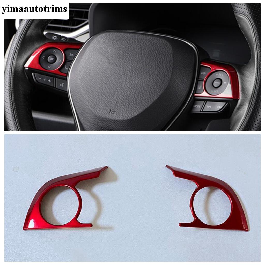 

Car Steering Wheel Button Frame Cover Trim Accessories Interior For Toyota RAV4 Corolla Camry Corolla Cross Venza Harrier Avalon красный