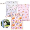 3Pcs Waterproof Wet Dry Bag Zippered Portable Travel Reusable Sanitary Storage Baby Diaper Nappy Bag Stroller Carry Handle Bag