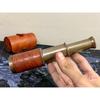 Antique Brass Leather Telescope 6" with Leather Case – Handmade Nautical Spyglass, Fully Functional – Perfect for Maritime and Pirate Collectors