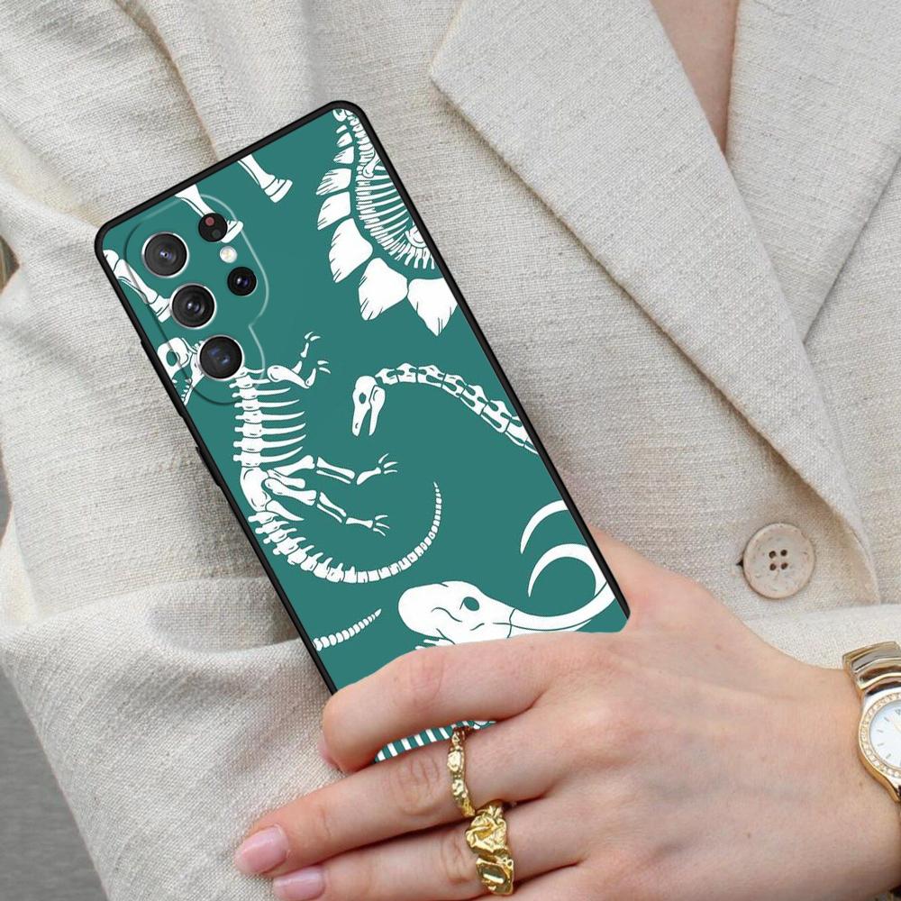 Skeleton Dinosaur Skull Cell Phone Case for Samsung Galaxy S26 Ultra S25 S24 S23 S22 S21 S20 Note10 Cover