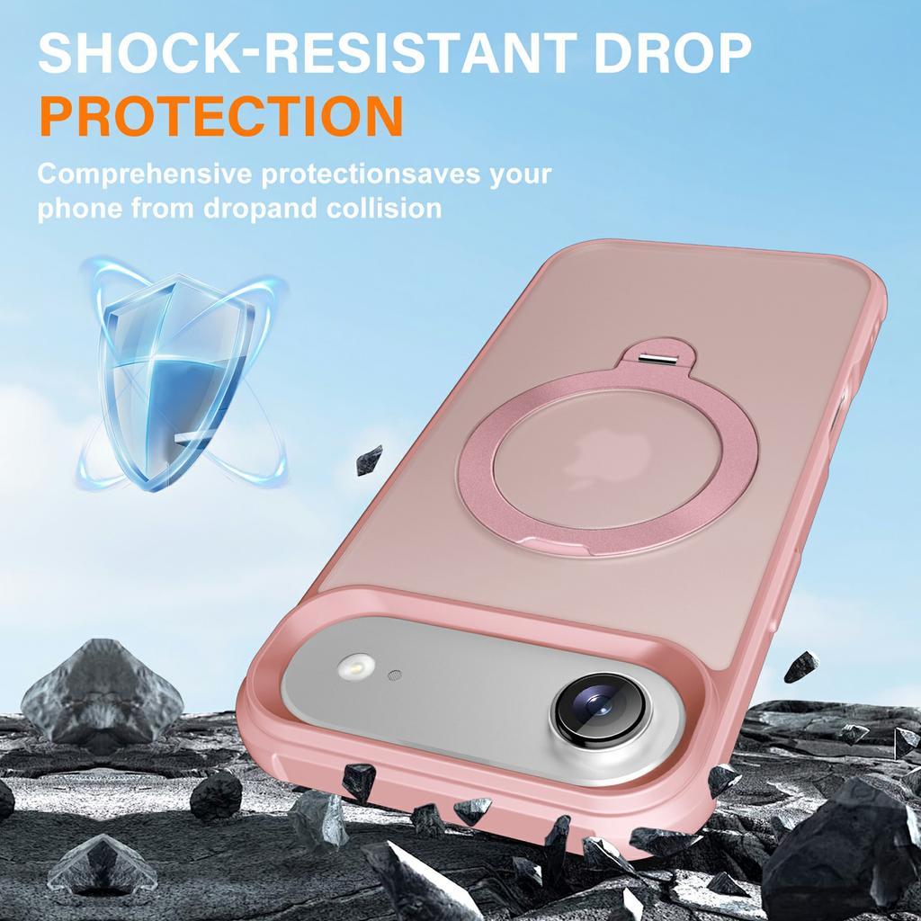 For iPhone Air Case Compatible with MagSafe Kickstand TPU PC Shockproof Phone Back Cover