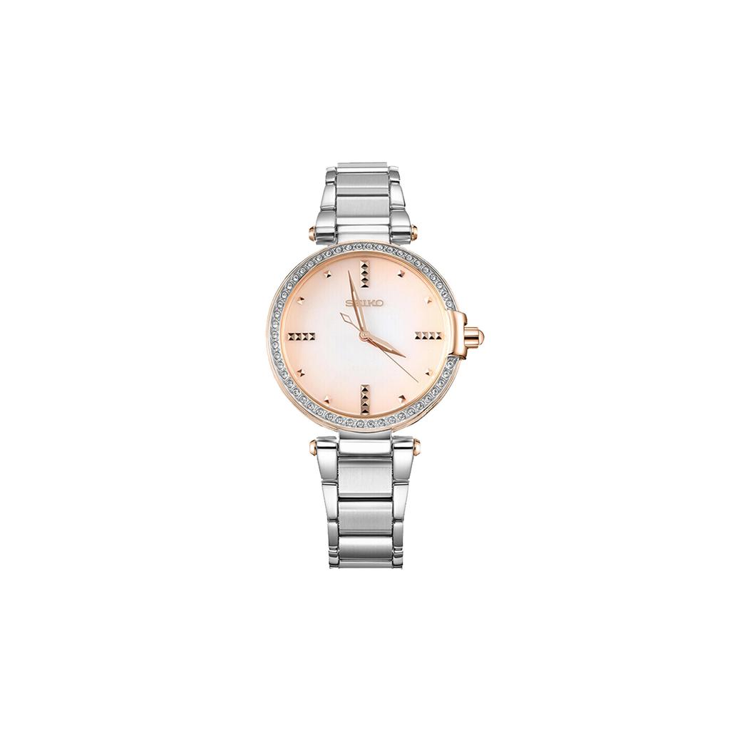 SEIKO Quartz Movement Stainless Steel Strap Watch Women's Watch Pink Watch Dial SRZ514J1