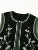 European American Women's Velvet Embroidered Sequin Vest