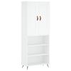 Highboard White 69.5 x 34 x 180 cm Particleboard