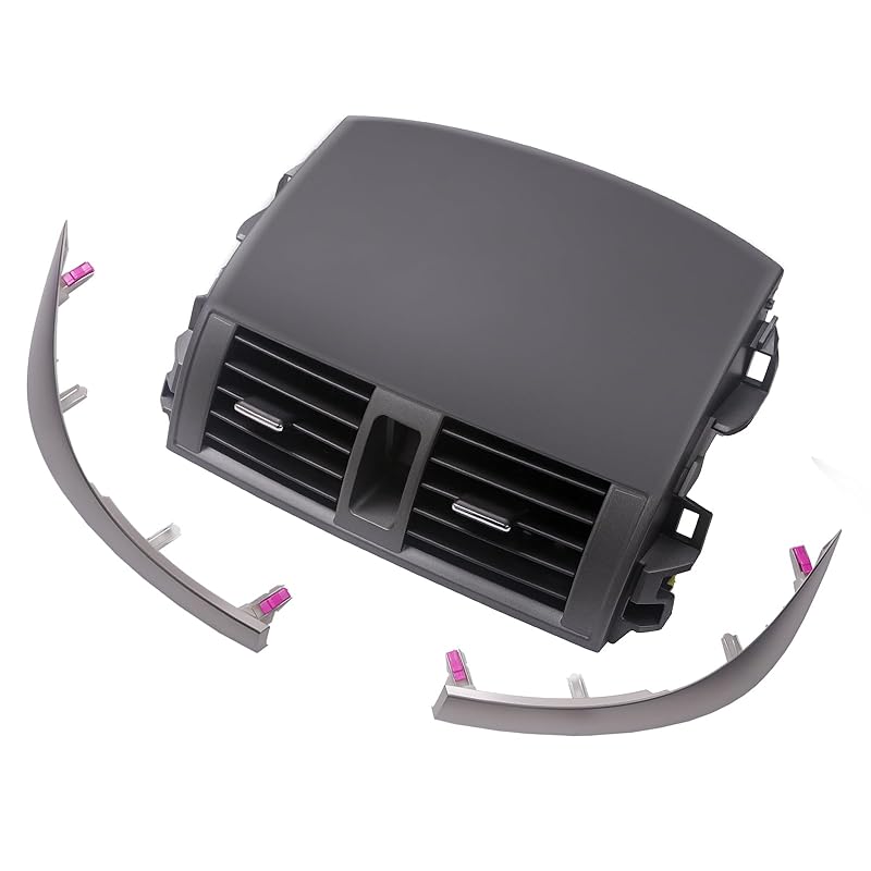 ZONFANT Center Dash A/C Outlet Air Vent Panel And Upper Dashboard Cover Strips Trim Left & Right, Compatible With Toyota Vehicle 2008-2013 Corolla,