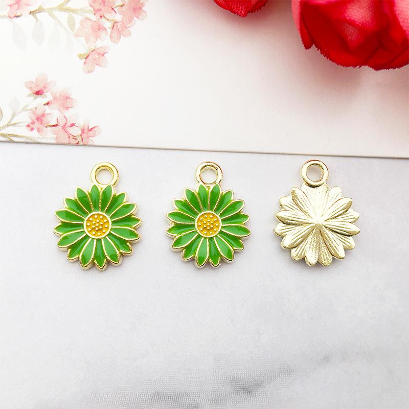 Alloy Flower Petal Jewelry Accessories: DIY Earrings, Phone Chain, Oil Drip Pendant