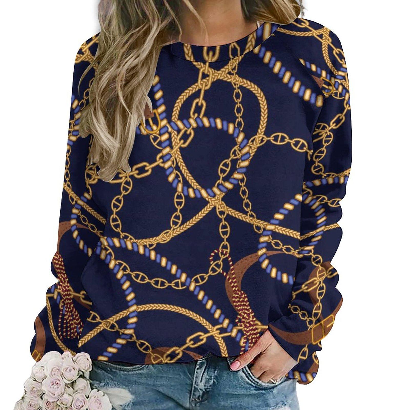 Золотые цепи и ремни толстовки леопардовый гепард хип-хоп большой — фото 8