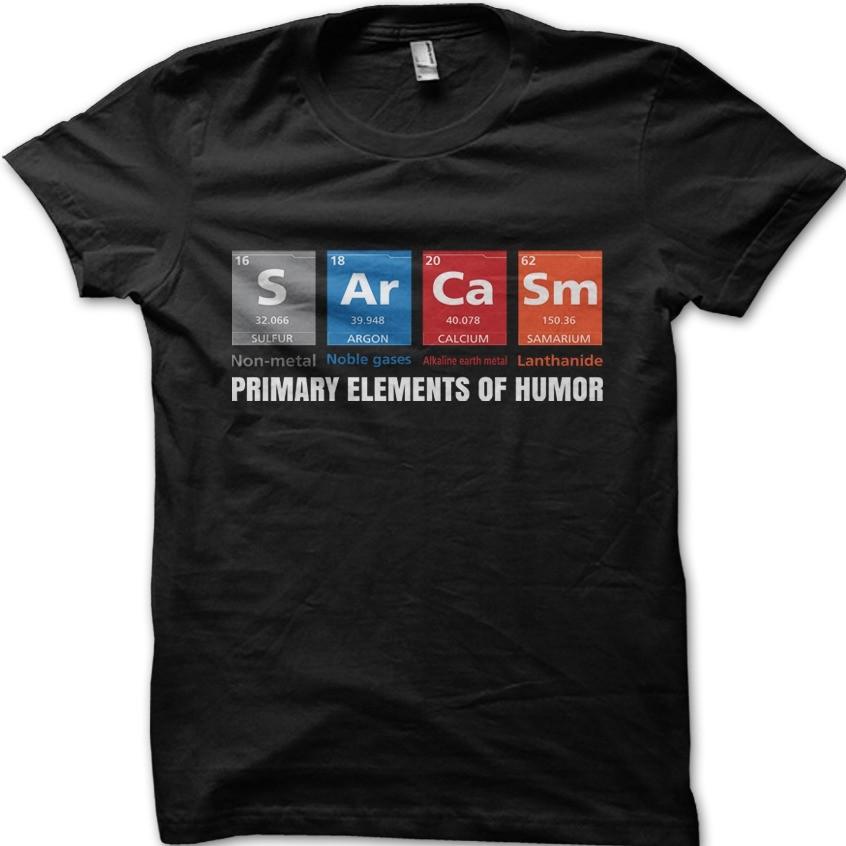 

Elements of Humor Sarcasm Funny Period Table printed t-shirt t-shirt 9107 5XL різнокольоровий