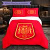 Set Biancheria da Letto a 3 Pezzi Squadra Nazionale di Calcio Spagnola Morbido Set Copripiumino con Federe Set Decorazione Camera da Letto per Casa