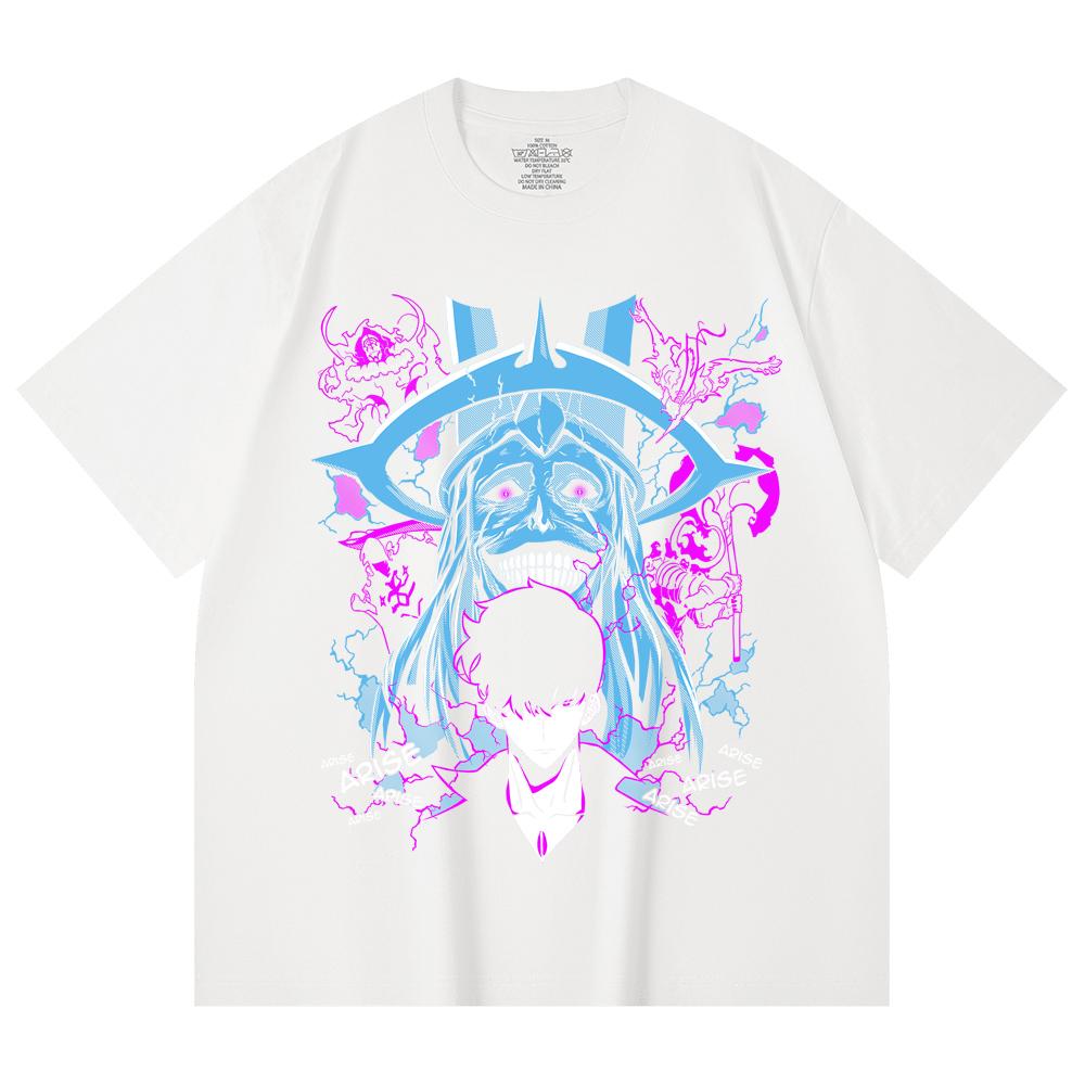 230 Gsm 100% Cotton Solo Leveling V21 Print Unisex Heavy Cotton T Shirt