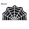 Decorative Halloween Rug Spider Web Bath Mat, Gothic Bathroom Rug, Non-slip Indoor Outdoor Porch Black Bat for Home Entrance Bedroom Decor Non