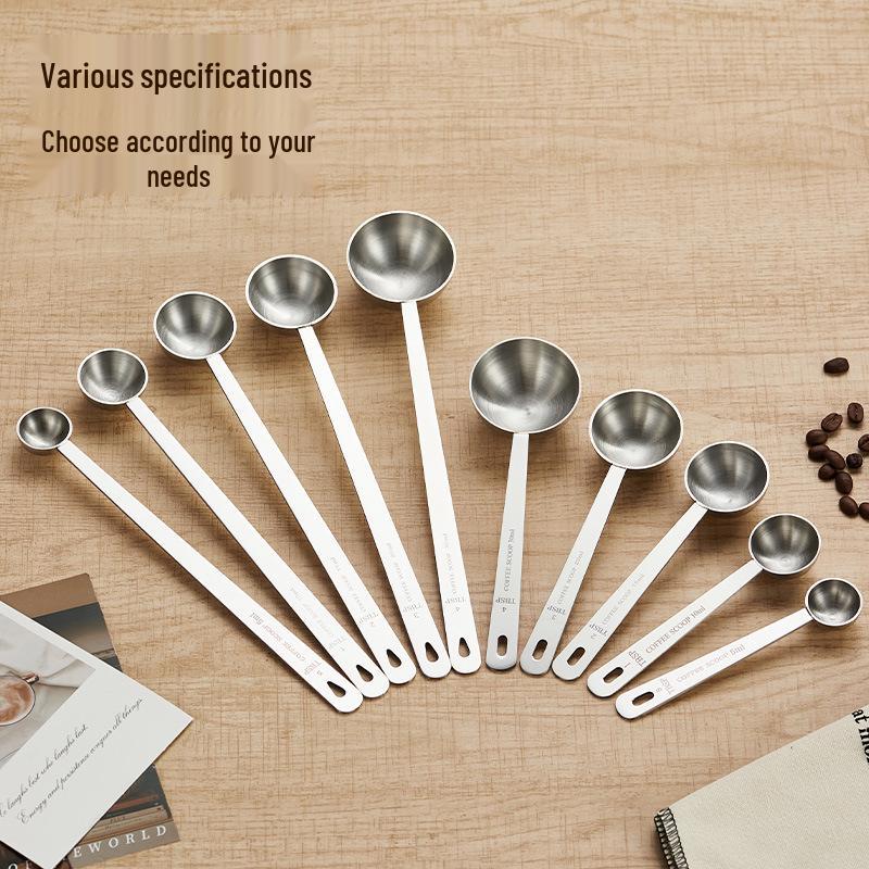 304 Stainless Steel Thickened Measuring Spoons Set with Long Handles, 50ml Cup, 40ml Spoon, for Baking and Seasoning.