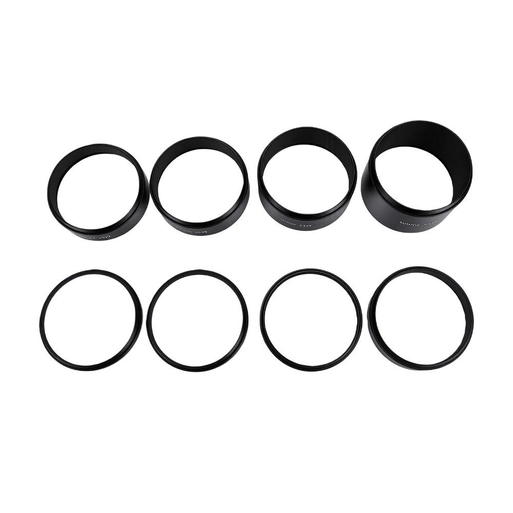 8pcs Alloy Lens Adapter Ring M54x0.75 Thread Threaded Spacer Kit Astrophotography