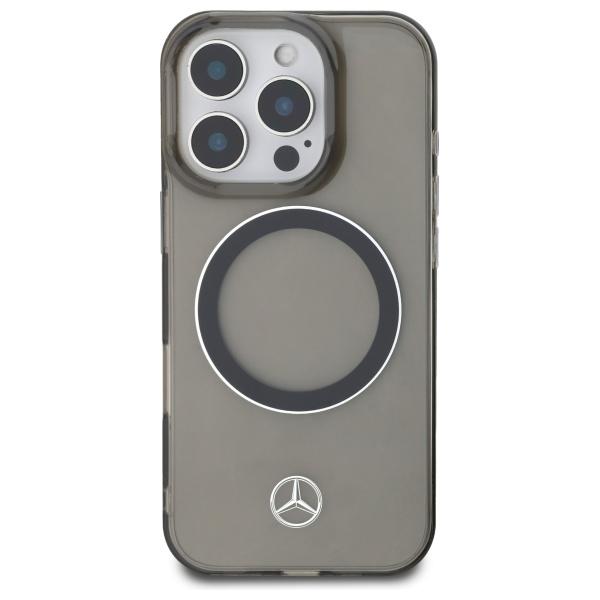 Mercedes Mehmp16L23Huosk Iphone 16 Pro   6.3 Czarny/Black Hardcase Silver Ring Magsafe